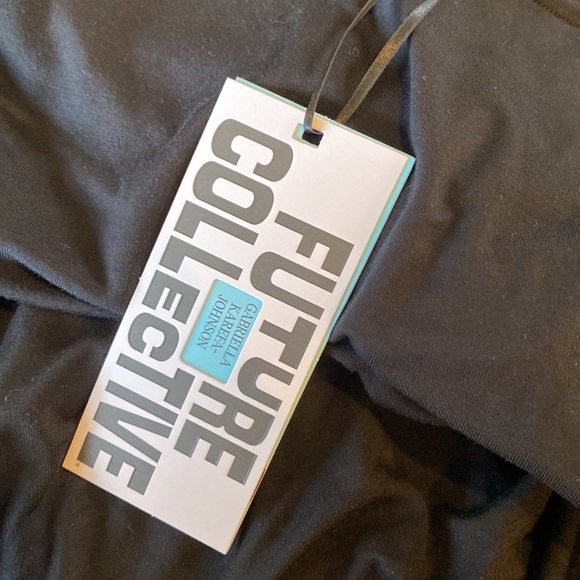 future collective gabriella karefa-johnson long sleeve black dress size L NWT - Picture 6 of 7